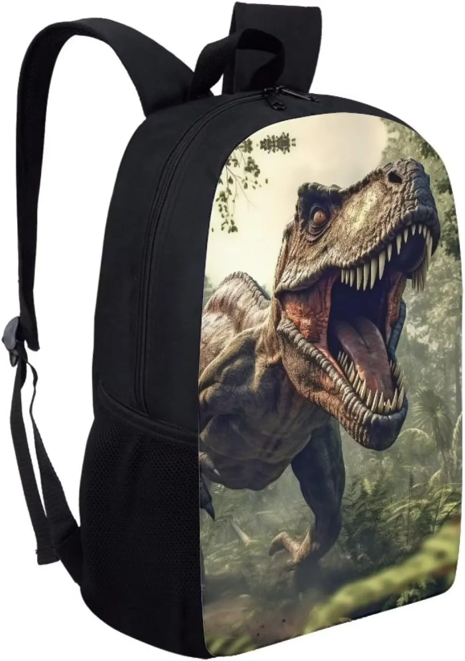 WELLFLYHOM Boys Dino Backpack for Elementary School Bookbag 4-6 8-10 14-16 Kids Child School Bag Middle High School Back Packs Heavy Duty Knapsack Travel Bags Back to School Supplies