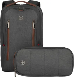 Wenger City Upgrade Laptop Backpack with Cross Body Day Bag 40.64 cm 16 Inches Grey