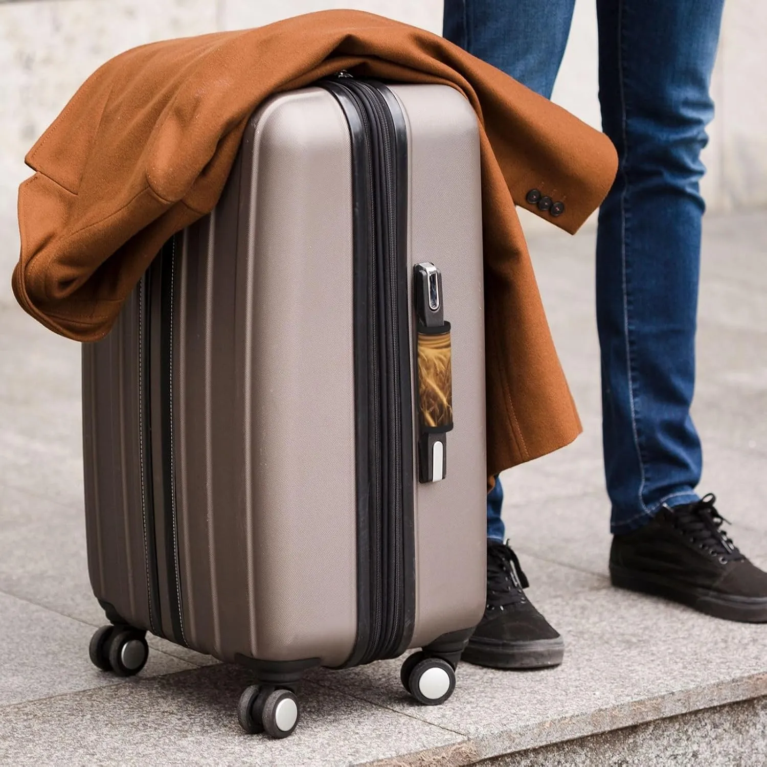 Wheat Field Luggage Handle Wraps Soft Neoprene Grip Handle Cover Detachable Luggage Identifier for Luggage