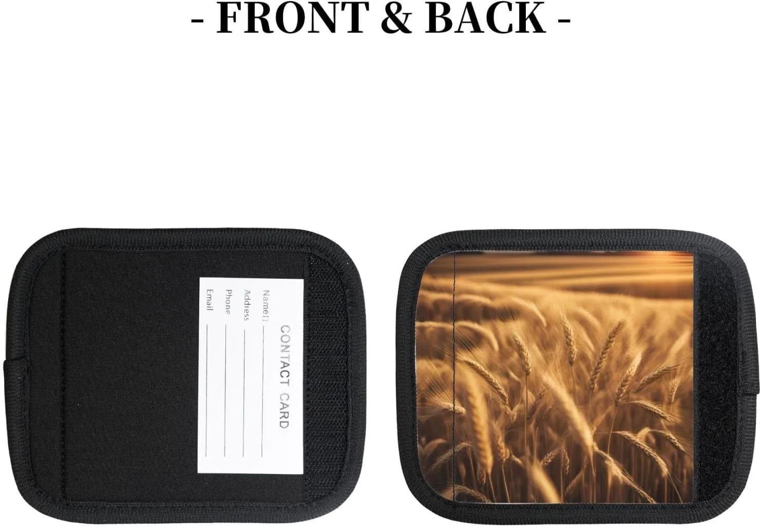 Wheat Field Luggage Handle Wraps Soft Neoprene Grip Handle Cover Detachable Luggage Identifier for Luggage