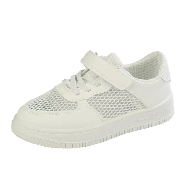 White Mesh School Shoes – Breathable & Comfy for Kids