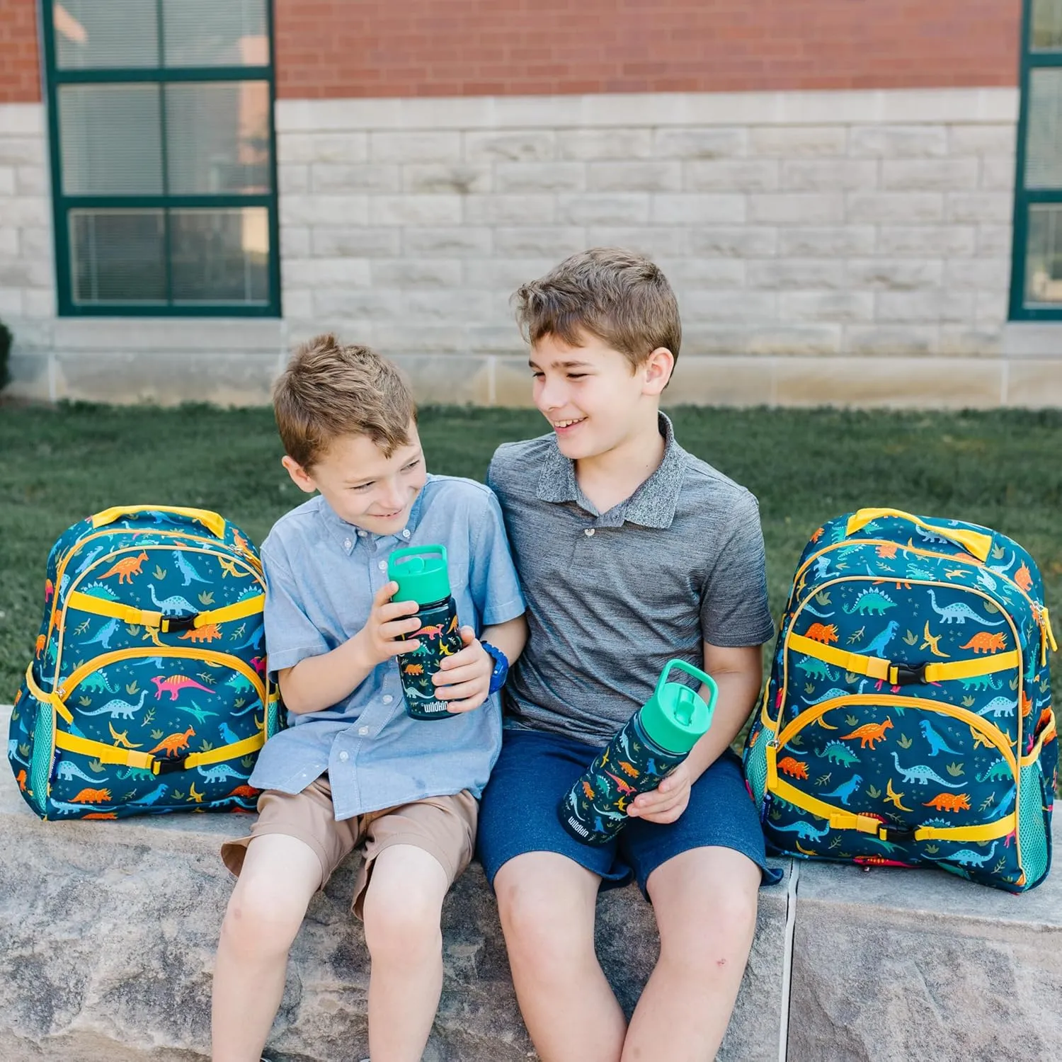 Wildkin ECO rPET 15-inch Kids Backpack – Sustainable, Padded, Adjustable – Jurassic Dinosaurs