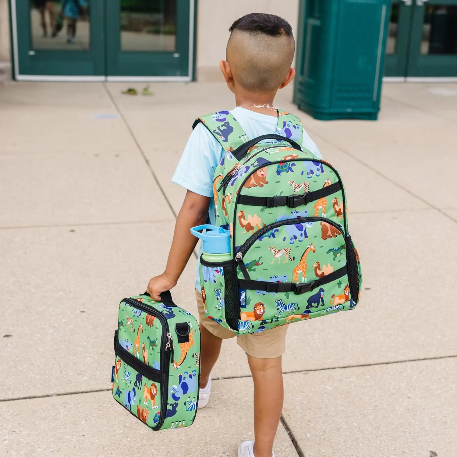 Wildkin ECO rPET 15-inch Kids Backpack – Sustainable, Padded, Adjustable – Wild Animals