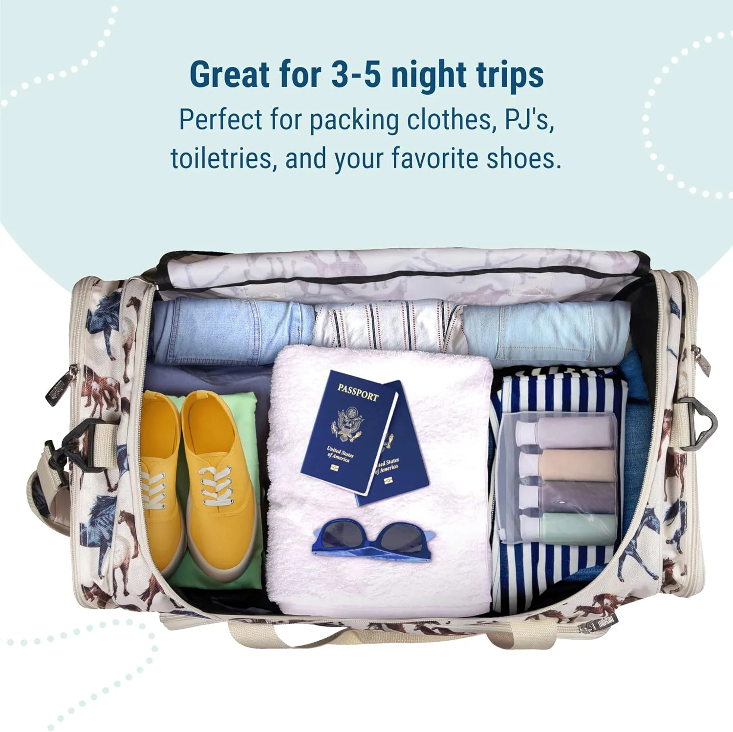 Wildkin Kids Weekender Duffel Bag – Carry-On Size for School, Travel, & Sleepovers
