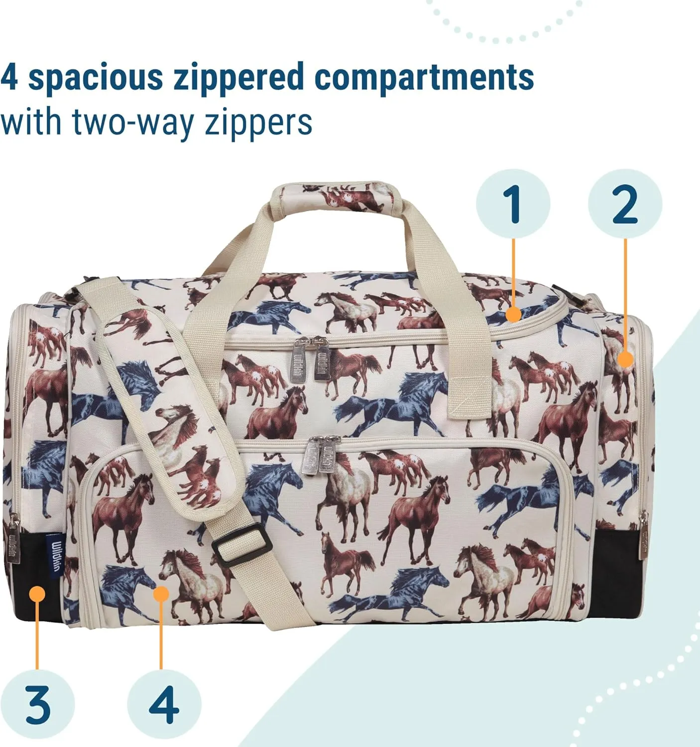 Wildkin Kids Weekender Duffel Bag – Carry-On Size for School, Travel, & Sleepovers