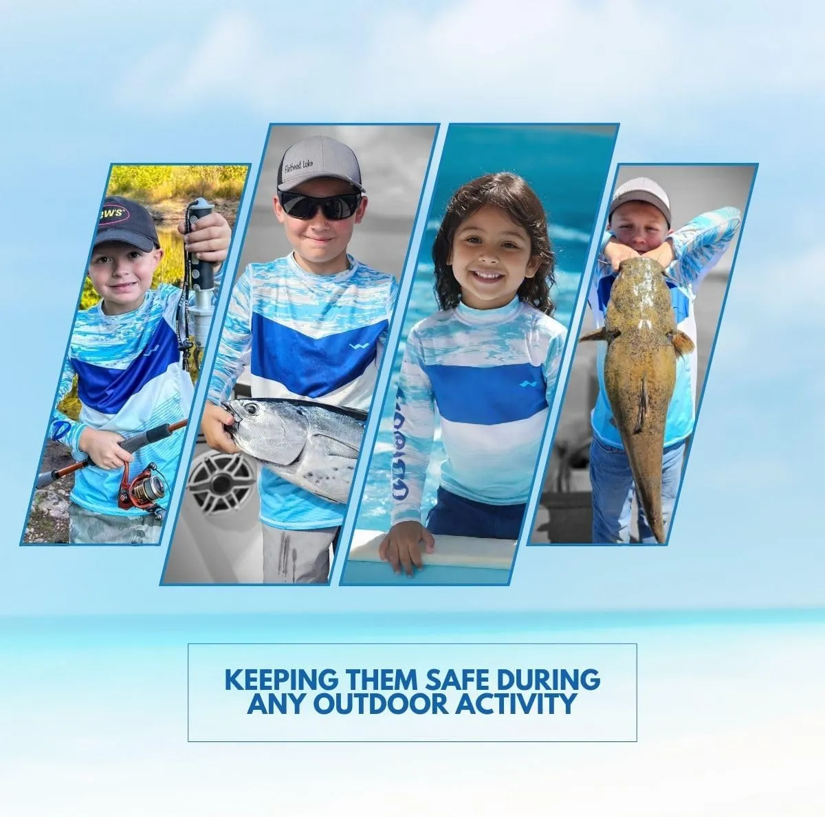 WindRider Kids Rash Guard - Girls and Boys Swim Shirt UPF 50  Sun Protection, Long Sleeve for Swimming, Fishing & Outdoor Fun