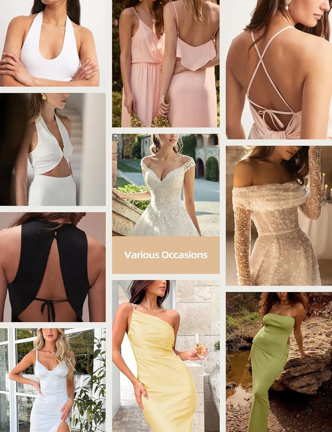 Wingslove Adhesive Bra Reusable Strapless Self Silicone Push-up Invisible Sticky Bras for Backless Dress