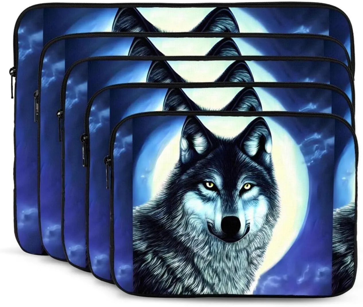Wolf Under Moon Laptop Inner Bag Laptop Sleeve Case Briefcase Carrying Laptop Cover