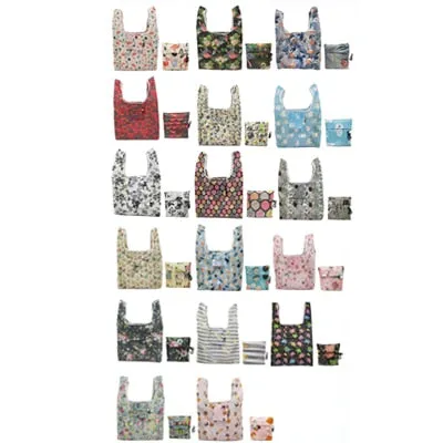 Women Foldable Eco-friendly Shopping Bag Tote Pouch Portable Grocery Storage Bag Cactus Dots Printing Ecological Reusable Bags