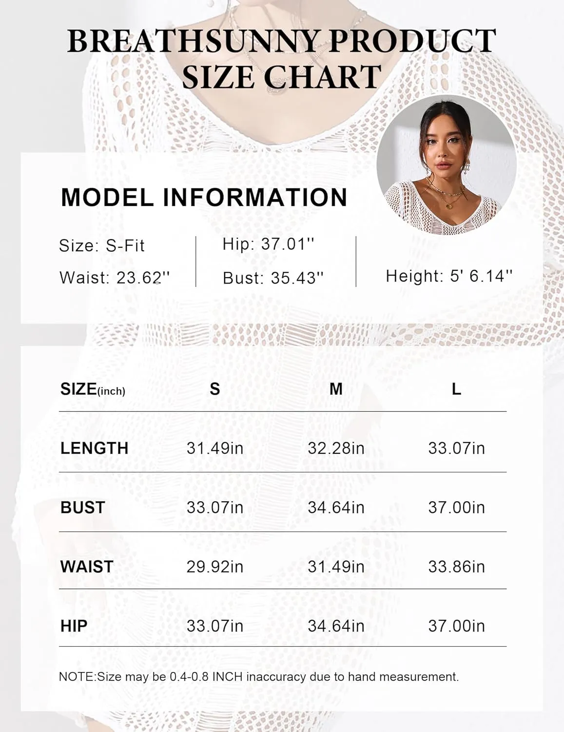 Womens Crochet Beach Cover up Sexy Backless Bathing Suit Swim Outfits Sheer Mesh Long Bell Sleeve Mini Dress 2024