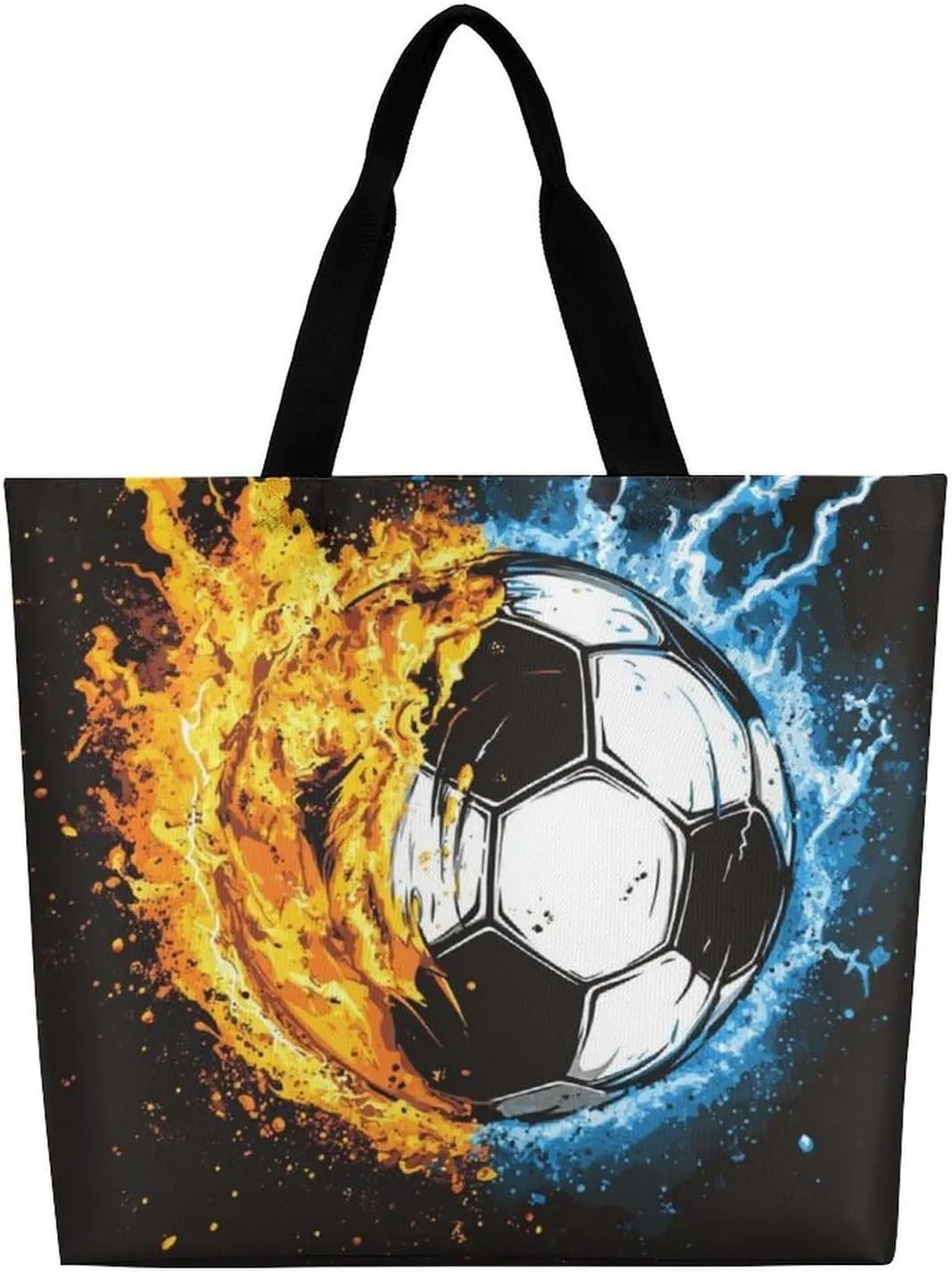 Womens Grocery Bag, Large Capacity Tote Bags Portable Reusable Shopping Shoulder Bag