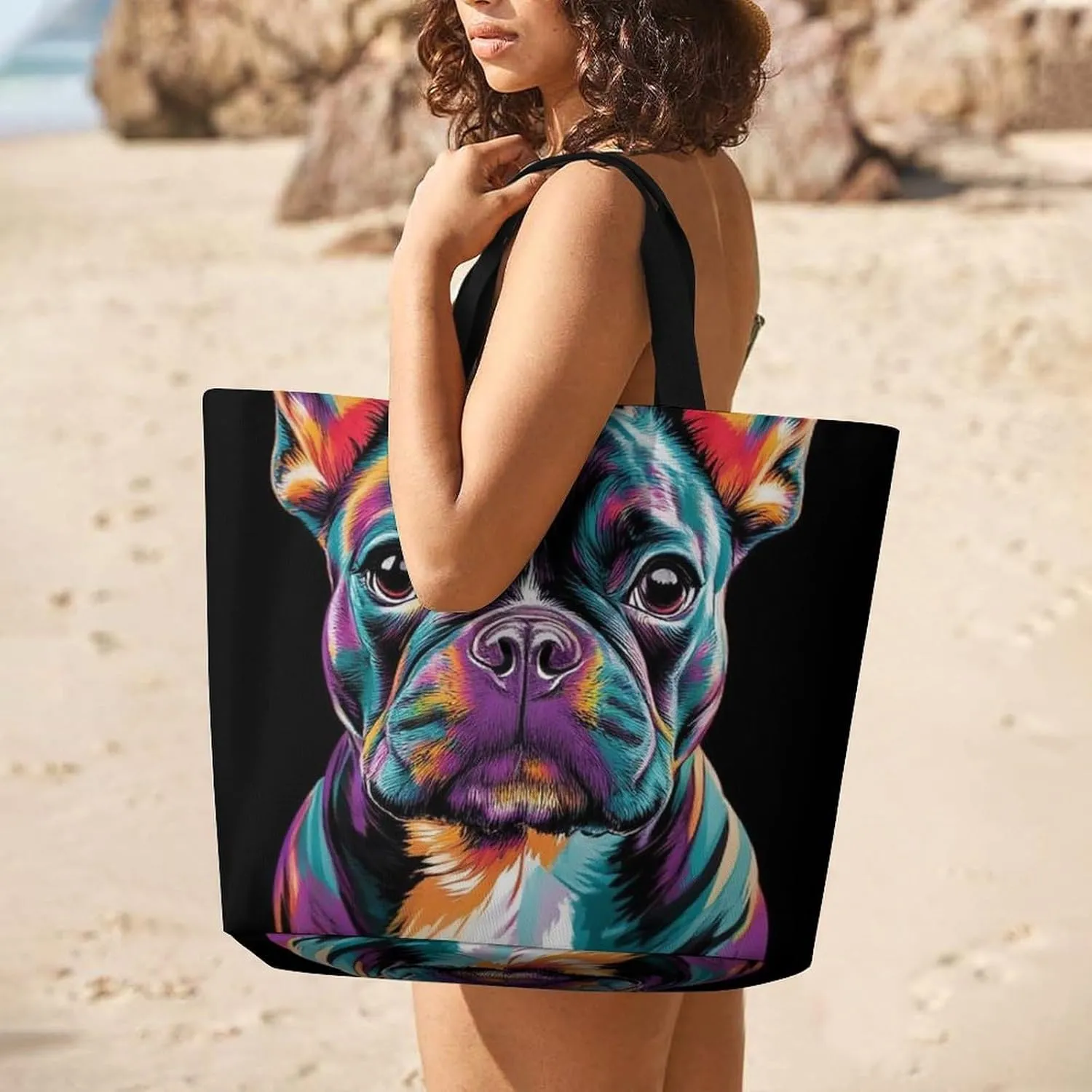 Women's Grocery Tote Bag, Multipurpose Large Shopping Shoulder Bag Reusable Storage Bags