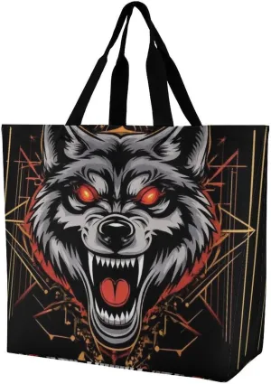 Women's Grocery Tote Bag, Multipurpose Large Shopping Shoulder Bag Reusable Storage Bags