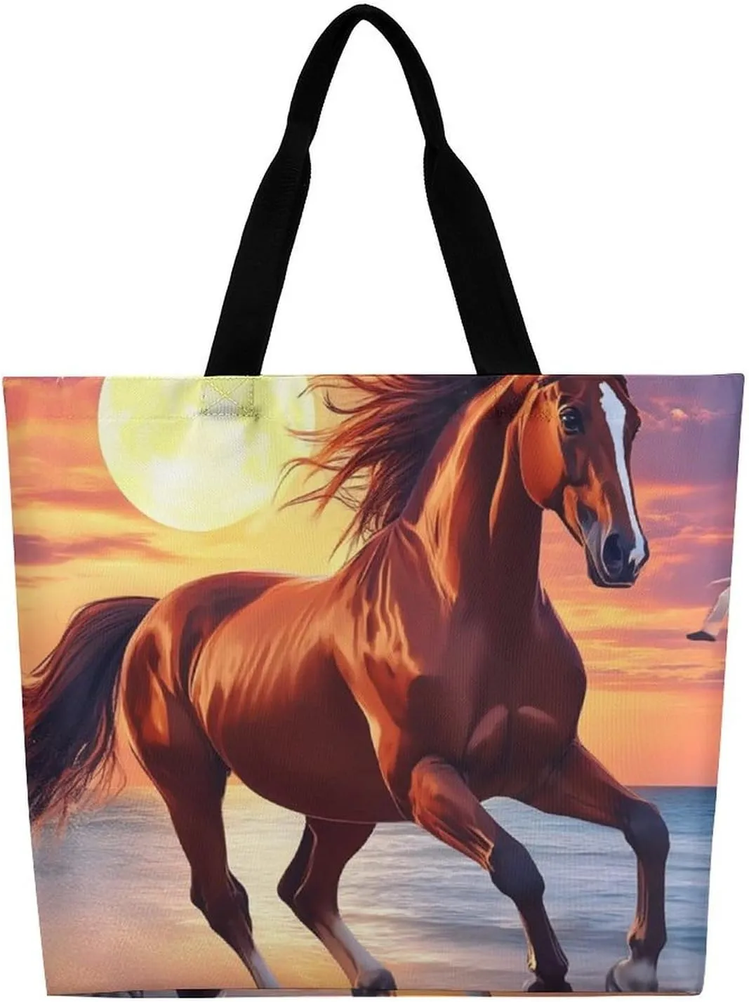 Women's Grocery Tote Bag, Multipurpose Large Shopping Shoulder Bag Reusable Storage Bags