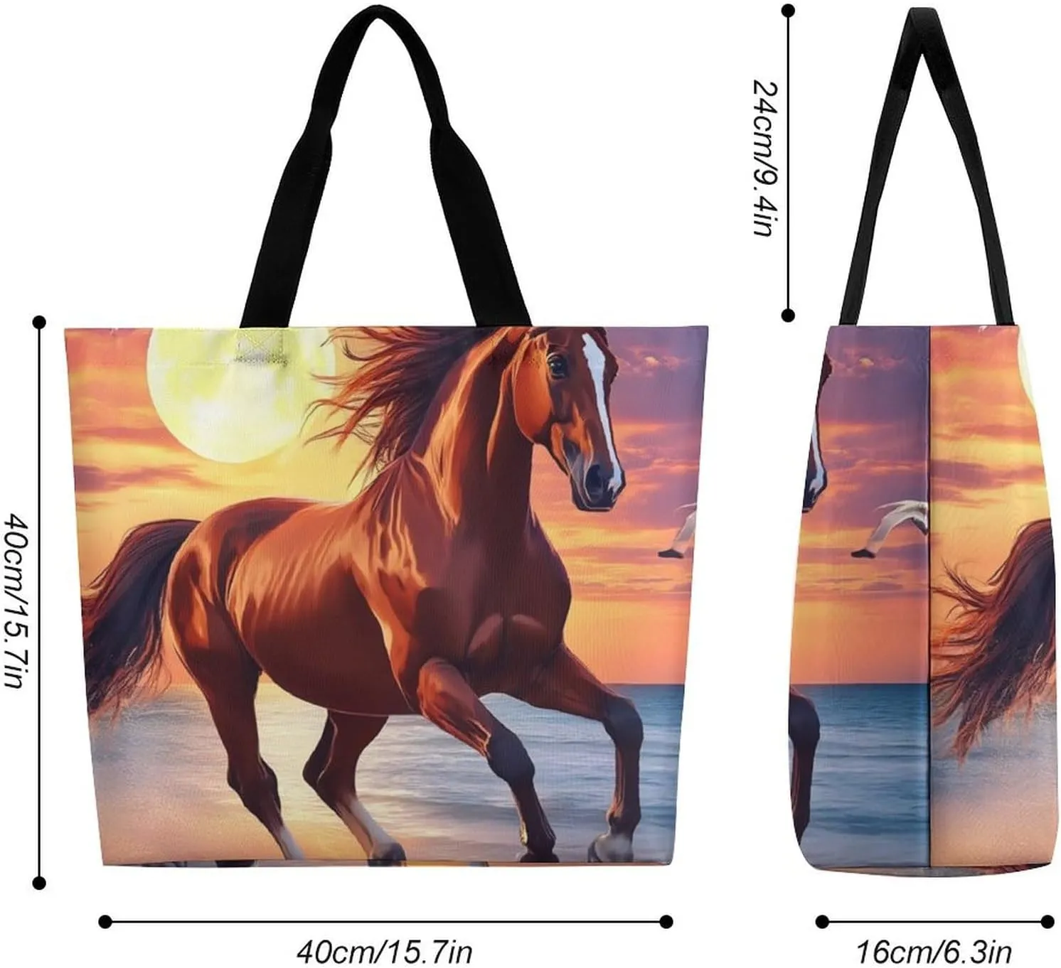 Women's Grocery Tote Bag, Multipurpose Large Shopping Shoulder Bag Reusable Storage Bags