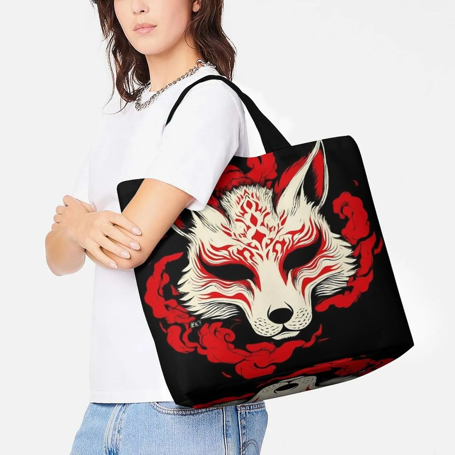 Women's Grocery Tote Bag, Multipurpose Large Shopping Shoulder Bag Reusable Storage Bags