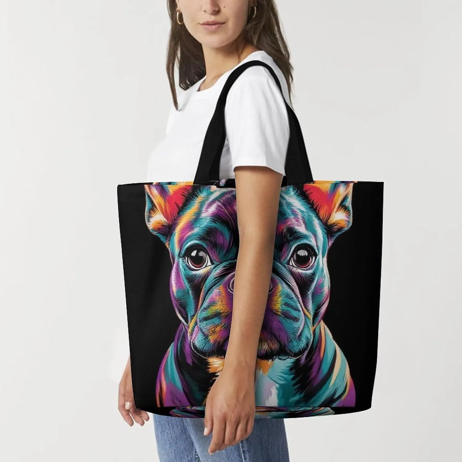 Women's Grocery Tote Bag, Multipurpose Large Shopping Shoulder Bag Reusable Storage Bags