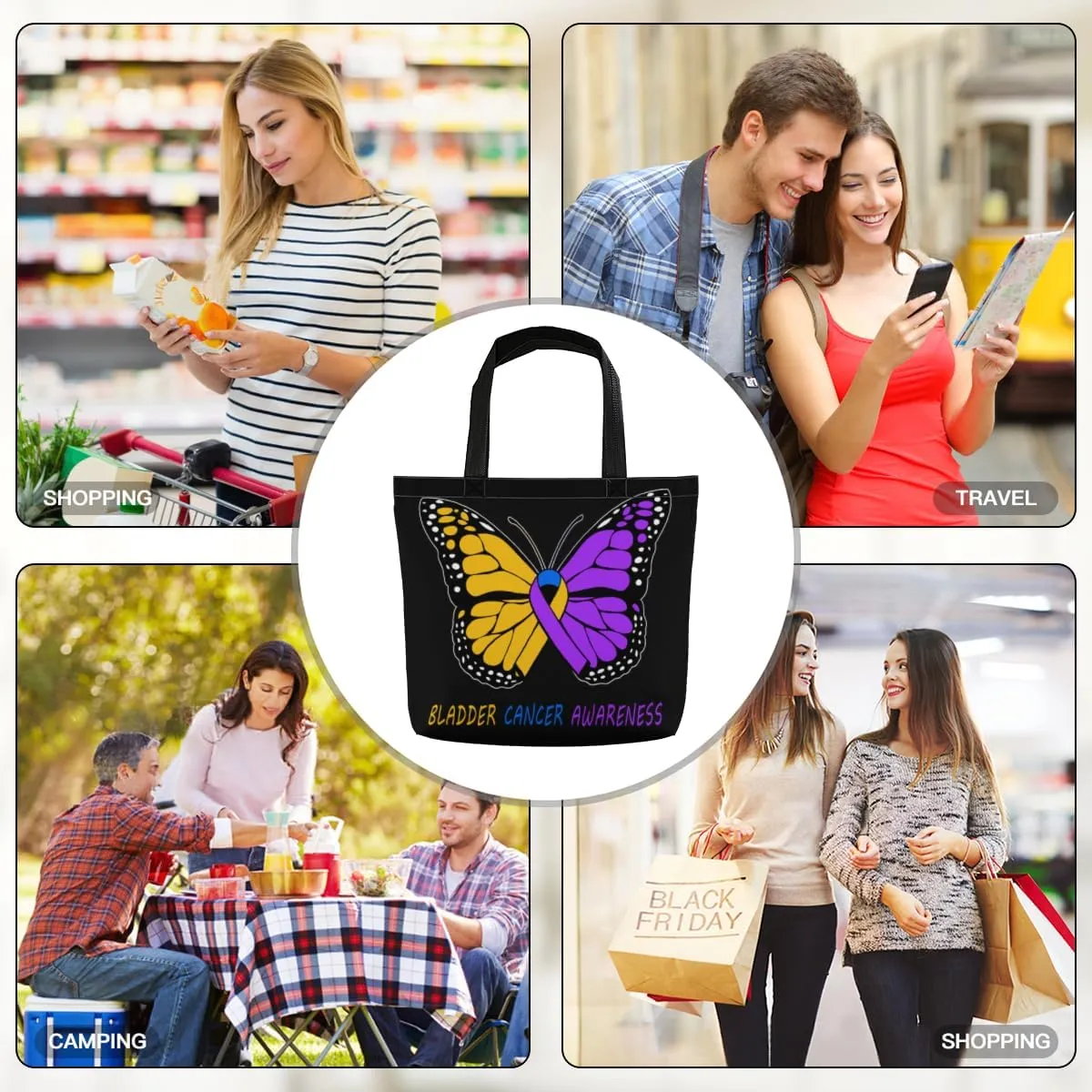 Women's Men Large Kitchen Reusable Grocery Bags Shoulder Bags With Zipper Beach Shopping Bag for Outdoors