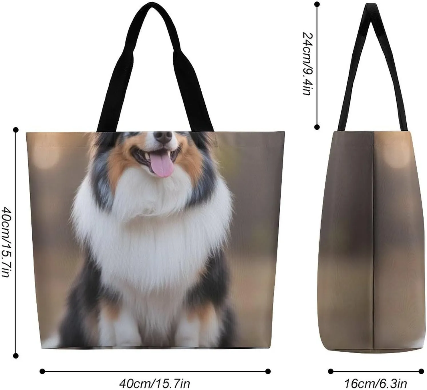 Women's Reusable Grocery Shopping Bag, Portable Shoulder Bag Casual Large Tote Bags