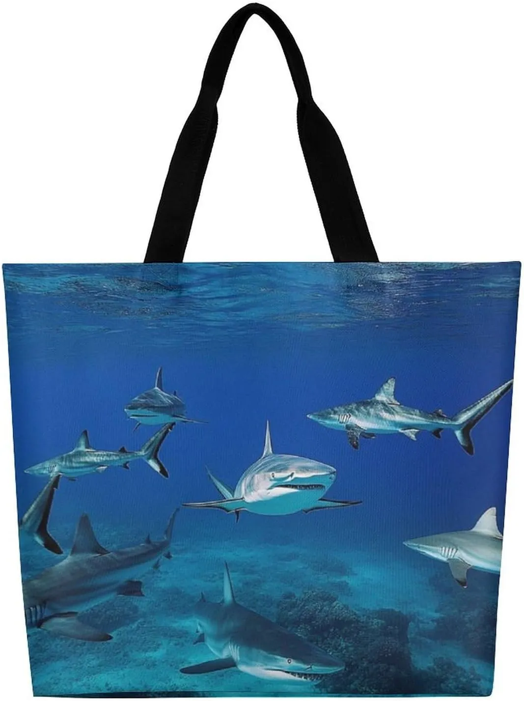 Women's Reusable Tote Bag, Portable Shoulder Handbags Large Capacity Casual Shopping Bags