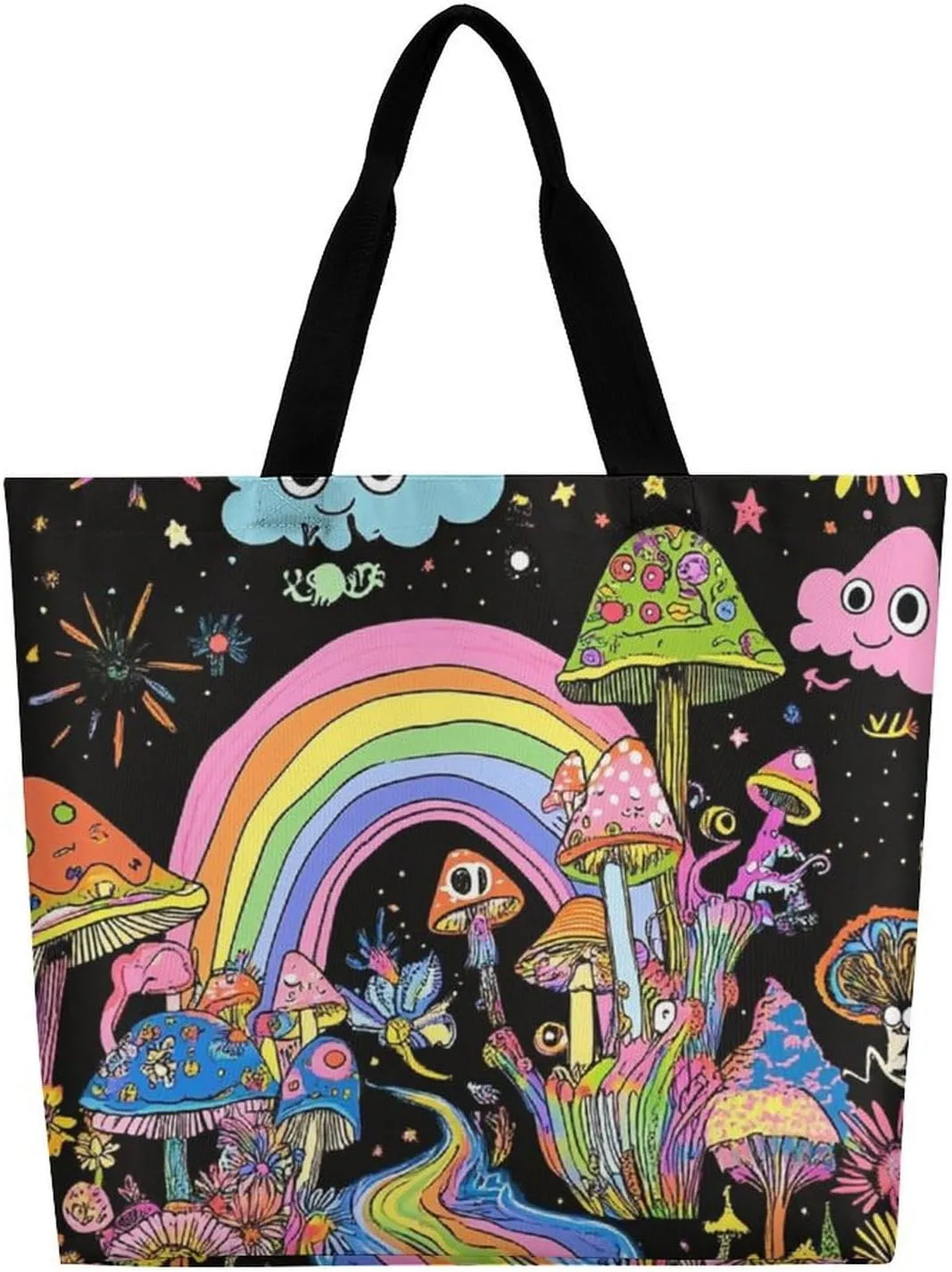 Women's Reusable Tote Bag, Portable Shoulder Handbags Large Capacity Casual Shopping Bags