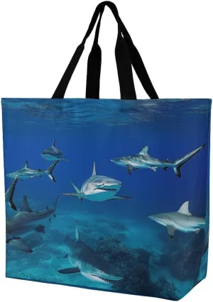 Women's Reusable Tote Bag, Portable Shoulder Handbags Large Capacity Casual Shopping Bags