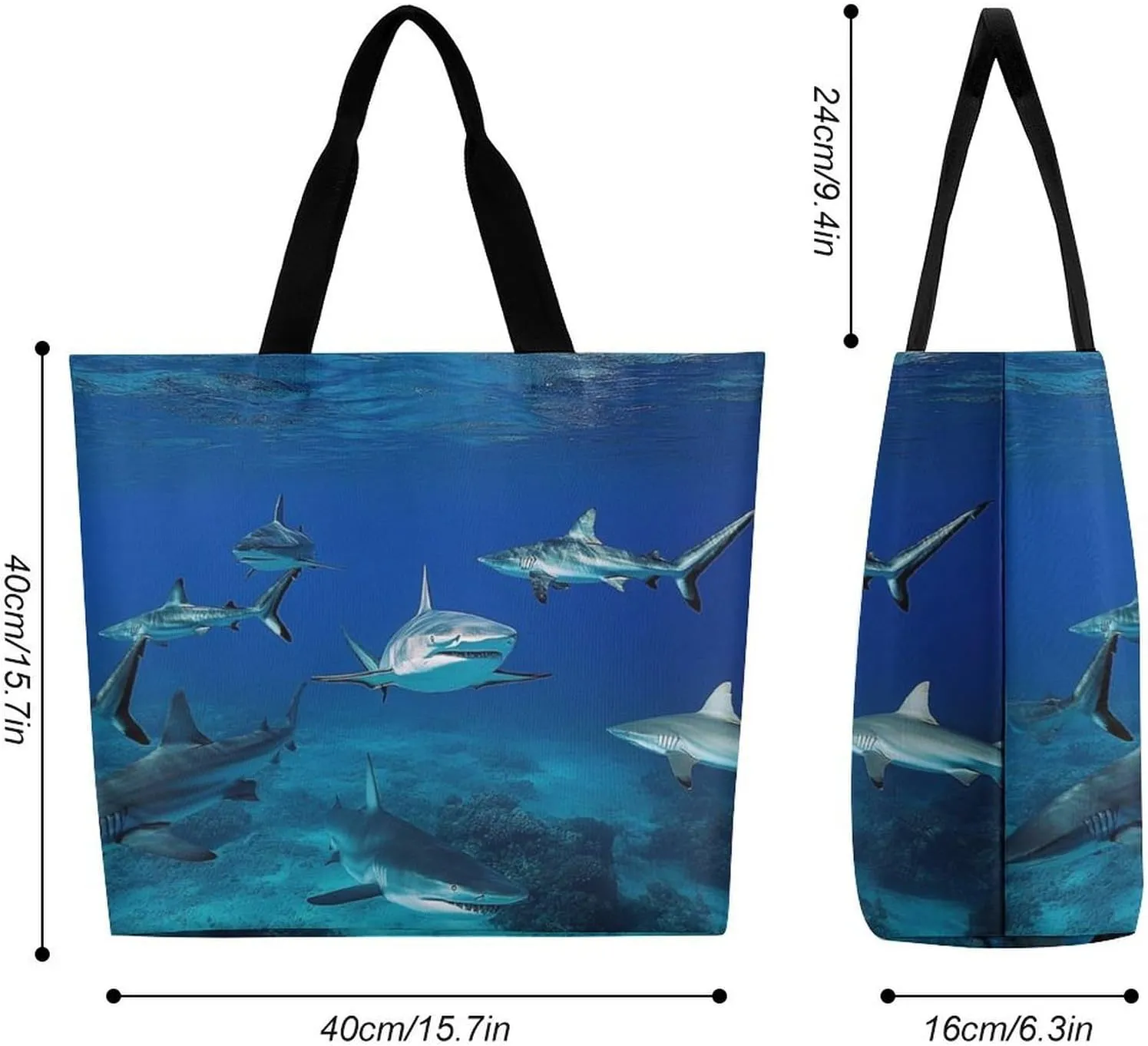 Women's Reusable Tote Bag, Portable Shoulder Handbags Large Capacity Casual Shopping Bags