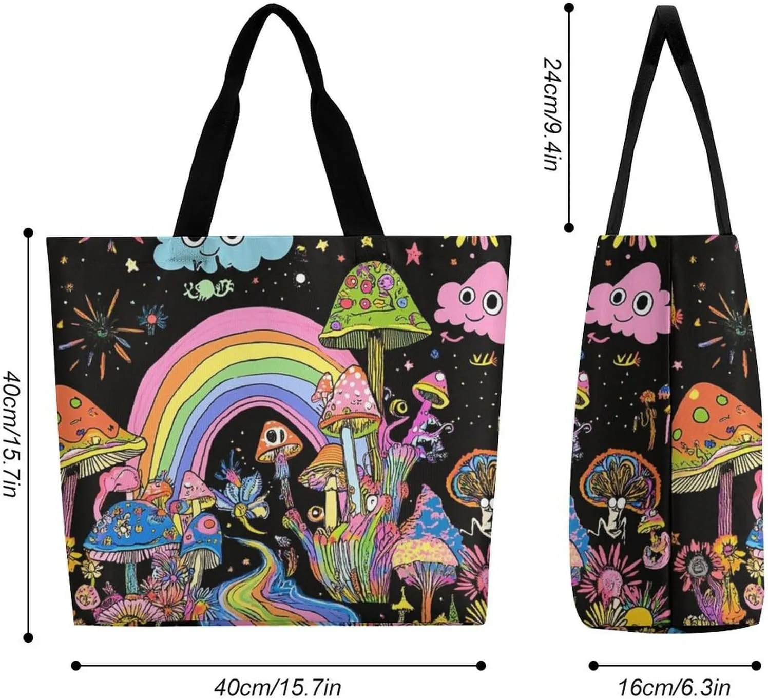 Women's Reusable Tote Bag, Portable Shoulder Handbags Large Capacity Casual Shopping Bags