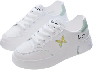 Women's Shoes, White Sneakers Breathable and Stylish, Versatile for Fitness, Jumping Rope, Running, or as Everyday Student Footwear