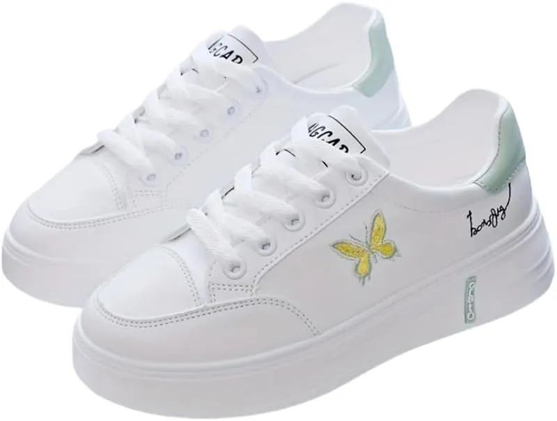 Women's Shoes, White Sneakers Breathable and Stylish, Versatile for Fitness, Jumping Rope, Running, or as Everyday Student Footwear