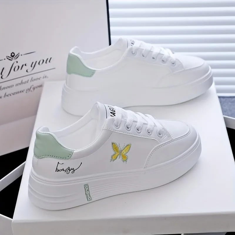 Women's Shoes, White Sneakers Breathable and Stylish, Versatile for Fitness, Jumping Rope, Running, or as Everyday Student Footwear