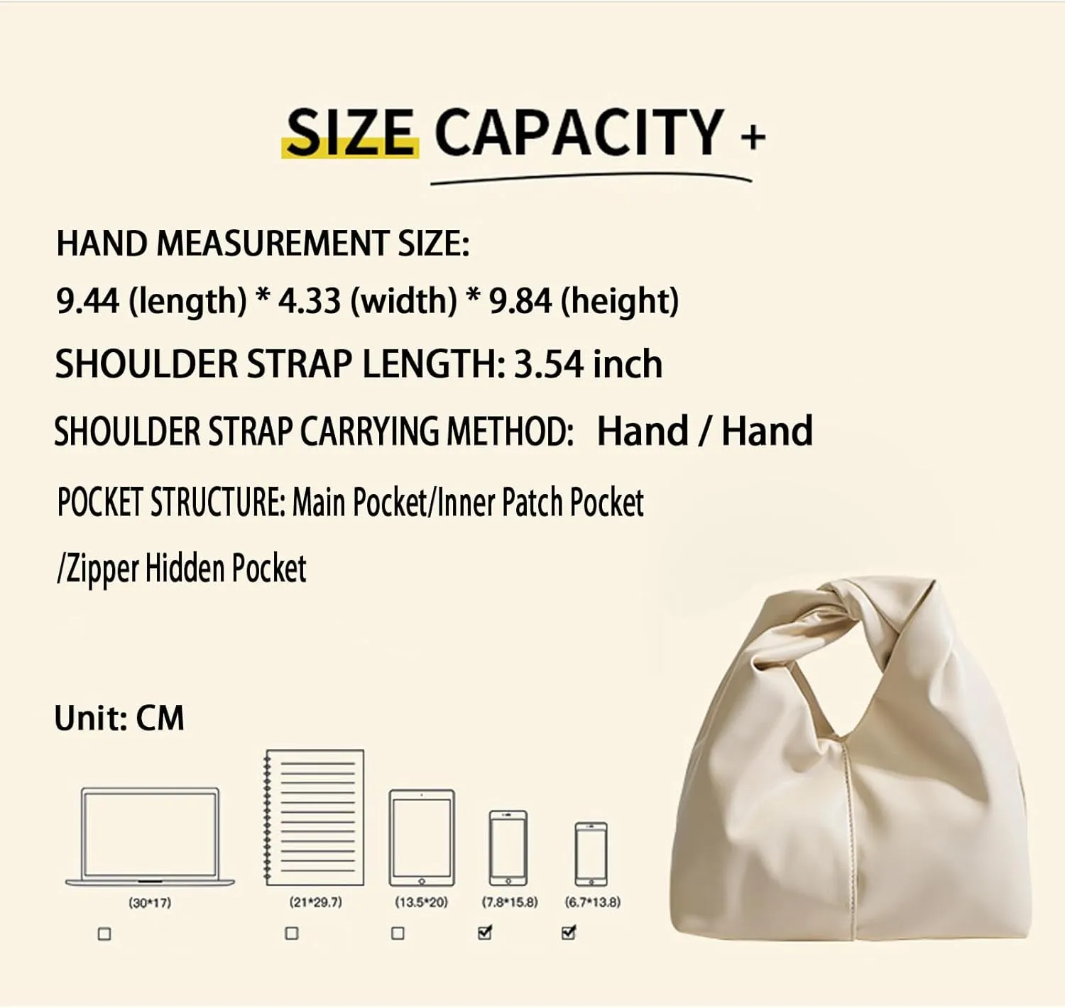 Women's Twist Top Magnetic Closure Ruched Cloud Handbag Soft Leather Y2K Hobo Evening Bags for Shopping Traveling Dating (Light green)