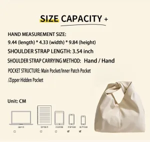 Women's Twist Top Magnetic Closure Ruched Cloud Handbag Soft Leather Y2K Hobo Evening Bags for Shopping Traveling Dating (Light green)