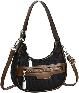 Womens Vegan Leather Top Handle Handbags Trendy Small Dumpling Crossbody Shoulder Purse Designer Tote Satchels