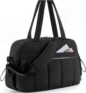 Women's Waterproof Gym Bag with Wet Pocket - Lightweight Travel Duffel Bag for Fitness & Weekend Trips, Sports Tote with Separate Wet Compartment, Carry-On Luggage for Yoga, Swimming & Workout (black)