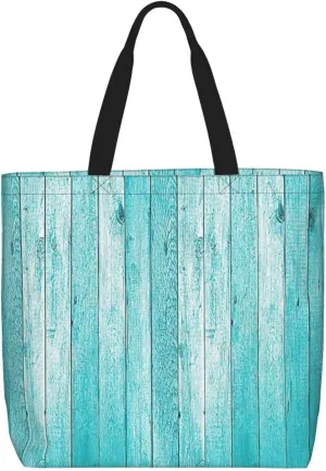 Wooden Planks Texture Wallpaper print Women Tote Bags with Inner Bag Handbags with Pattern for Shopping Office