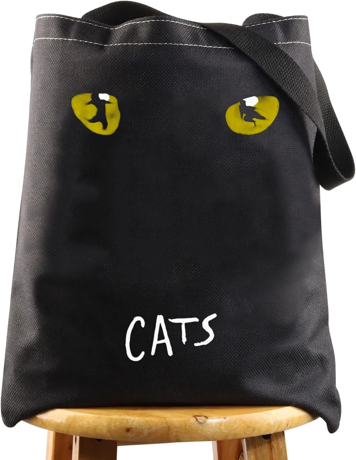WZMPA Black Cats Tote Bag Musical Theatre Fans Gift Cats Musical Reusable Shoulder Bag Black Cat Merch
