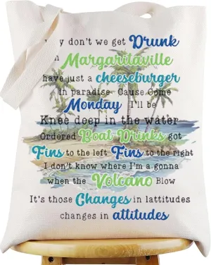 WZMPA Singer Tour Tote Bag Song Lyrics Fan Gift Singer Reusable Grocery Bag Album Merchandise
