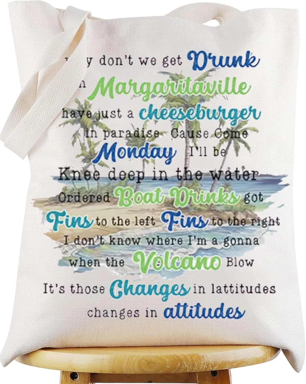 WZMPA Singer Tour Tote Bag Song Lyrics Fan Gift Singer Reusable Grocery Bag Album Merchandise