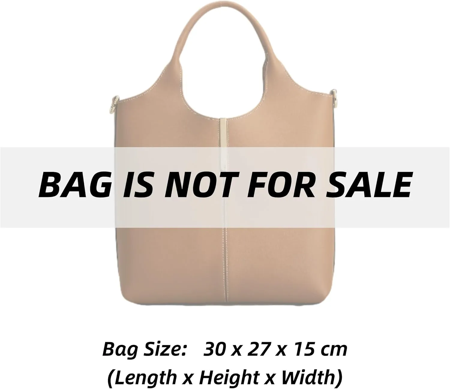 Xoppia Bag Organizer compatible with Tods Tote Shopping Bag Small. Felt Insert Liner for Women Handbag. (Beige, Style A: Exposure)