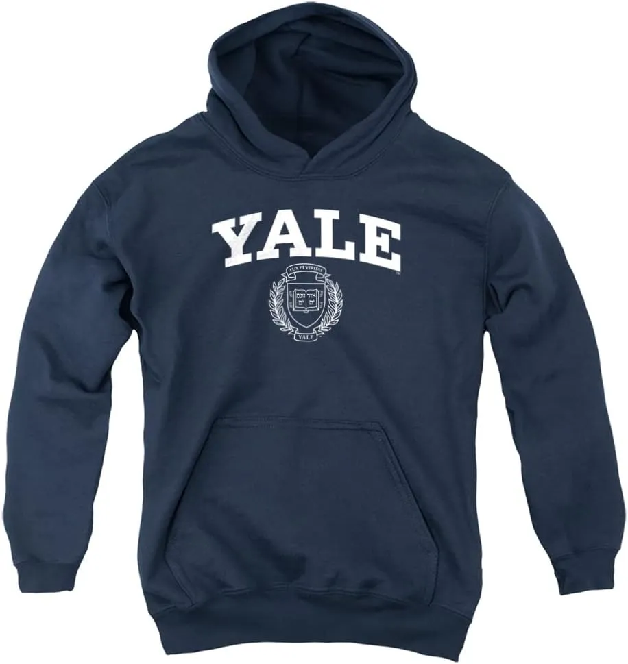 Yale University Official Yale Seal Youth Kids Boy/Girls Pull-Over Hoodie Sweatshirt