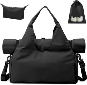 Yoga Mat Bag, Sport Gym Bag Womens, Lightweight Yoga Bag with Yoga Strap, with Shoes Compartment and Wet Pocket