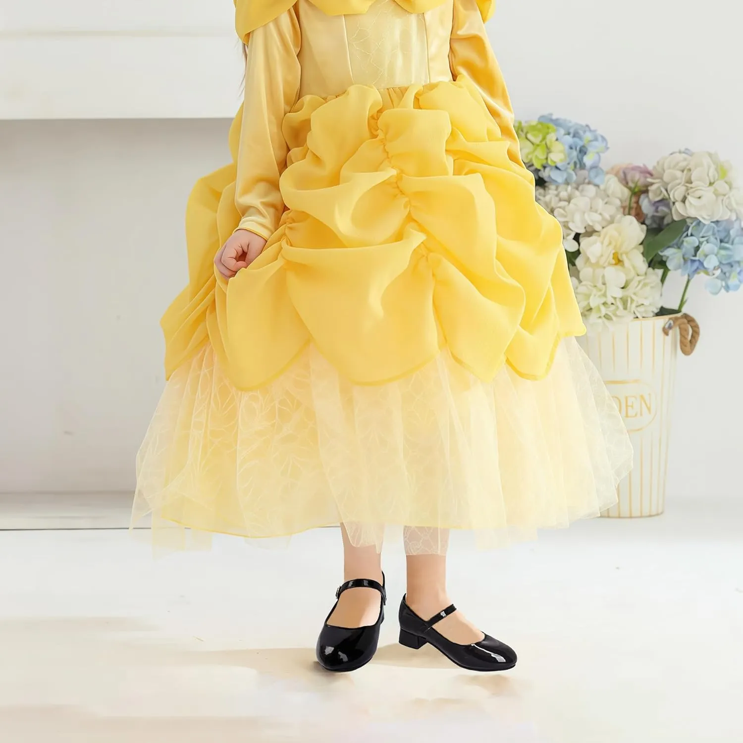 Youdesney Girls Dress Shoes, Mary Jane Flower Girls Shoes, Cute Princess Low Heels for School, Wedding, Party (Toddler/Little Kids/Big Kids)