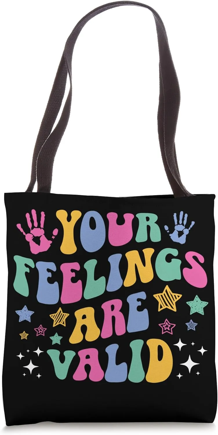 Your Feelings Are Valid School Counselor School Counseling Tote Bag