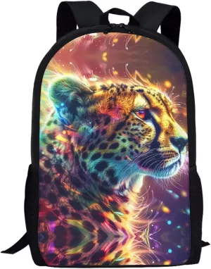 Ystardream 3D Cheetah Backpack for Girls Boys School Bag For Kids Elementary School Backpack for Girls School Middle School Bookbags Kindergarten Bookbag
