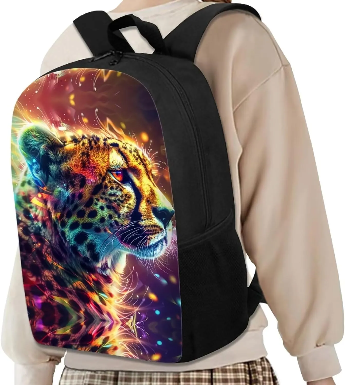 Ystardream 3D Cheetah Backpack for Girls Boys School Bag For Kids Elementary School Backpack for Girls School Middle School Bookbags Kindergarten Bookbag