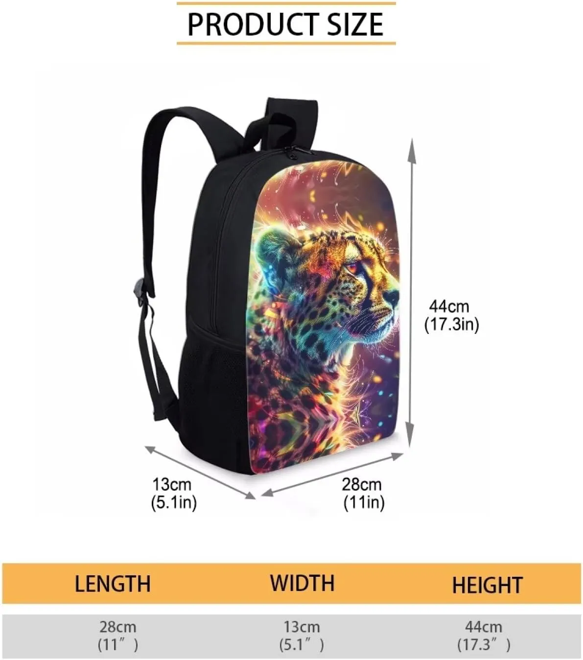 Ystardream 3D Cheetah Backpack for Girls Boys School Bag For Kids Elementary School Backpack for Girls School Middle School Bookbags Kindergarten Bookbag