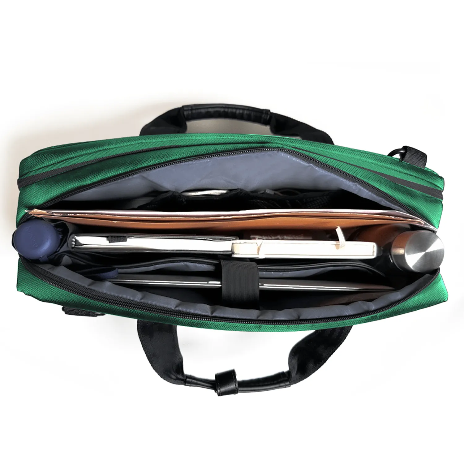 ZenPack Classic Laptop Messenger Bag X Briefcase for Laptops up to 15.6 inches with Advanced Organizer (Kobe Green)