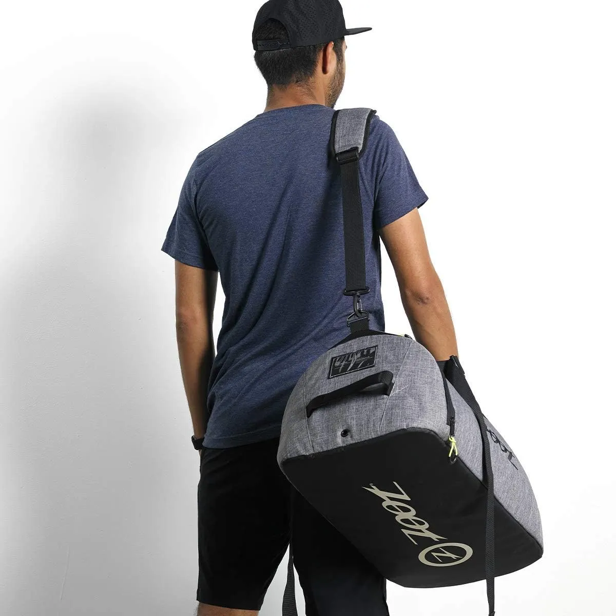 Zoot Ultra Tri Duffel, Triathlon Transition Bag or Backpack, with Wet Storage for Men & Women, Travel, Gym, Race Day, Grey