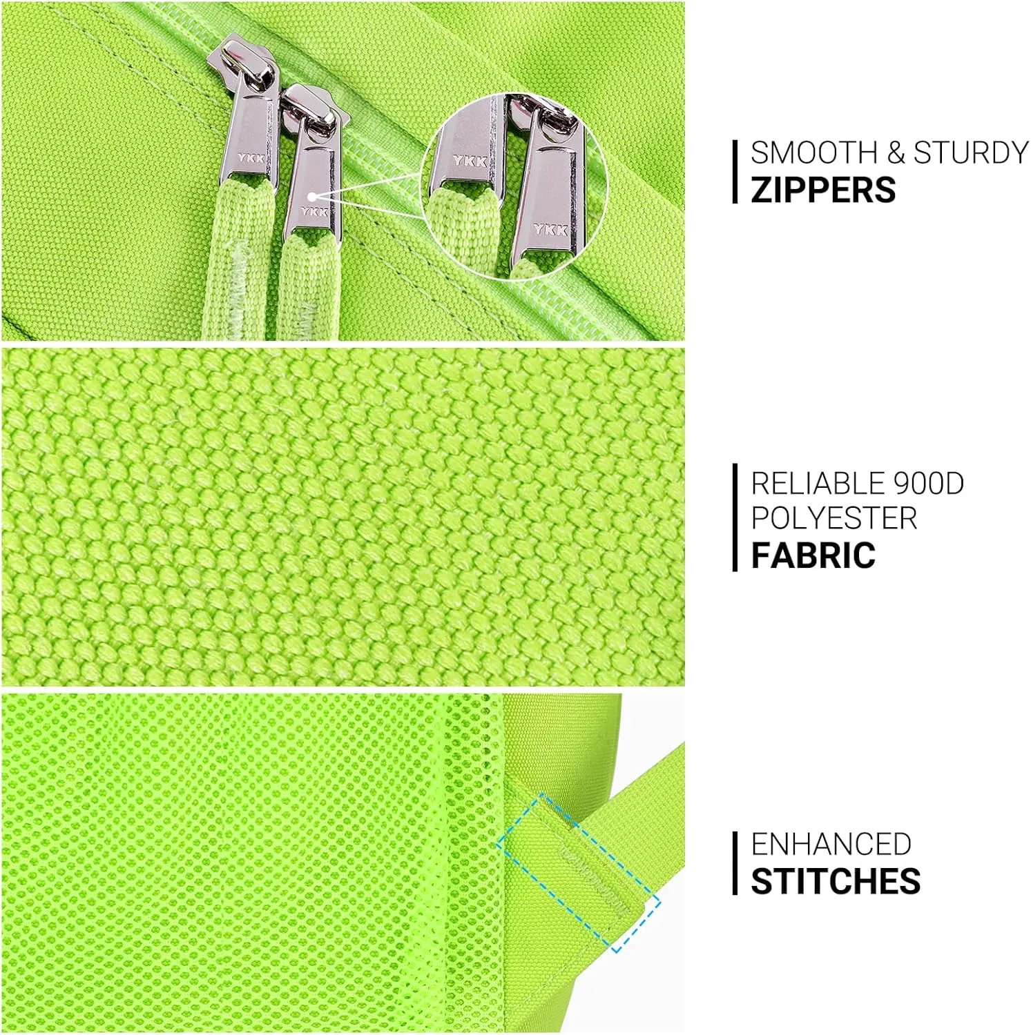 ZORFIN 26L Backpack for School, College, and Travel: Water Resistant Bookbag with 8 Compartments - Greenyellow